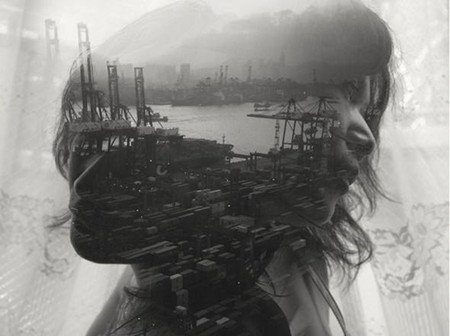 多重曝光人像效果