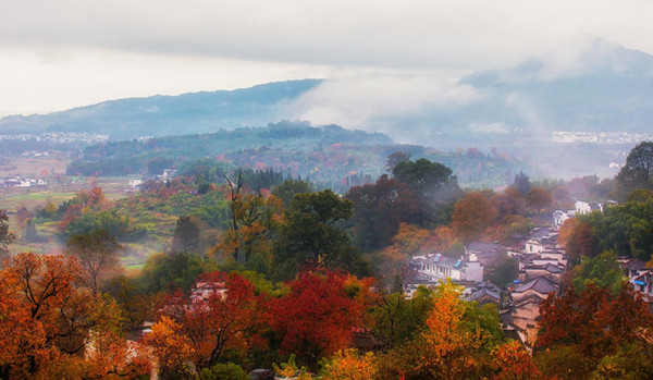皖南古村落——安徽塔川古镇秋色图-图片2