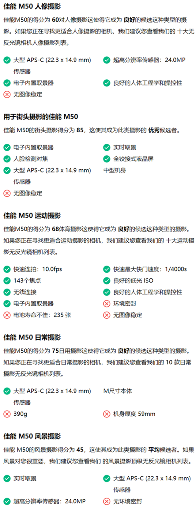 佳能M50适合什么类型的摄影